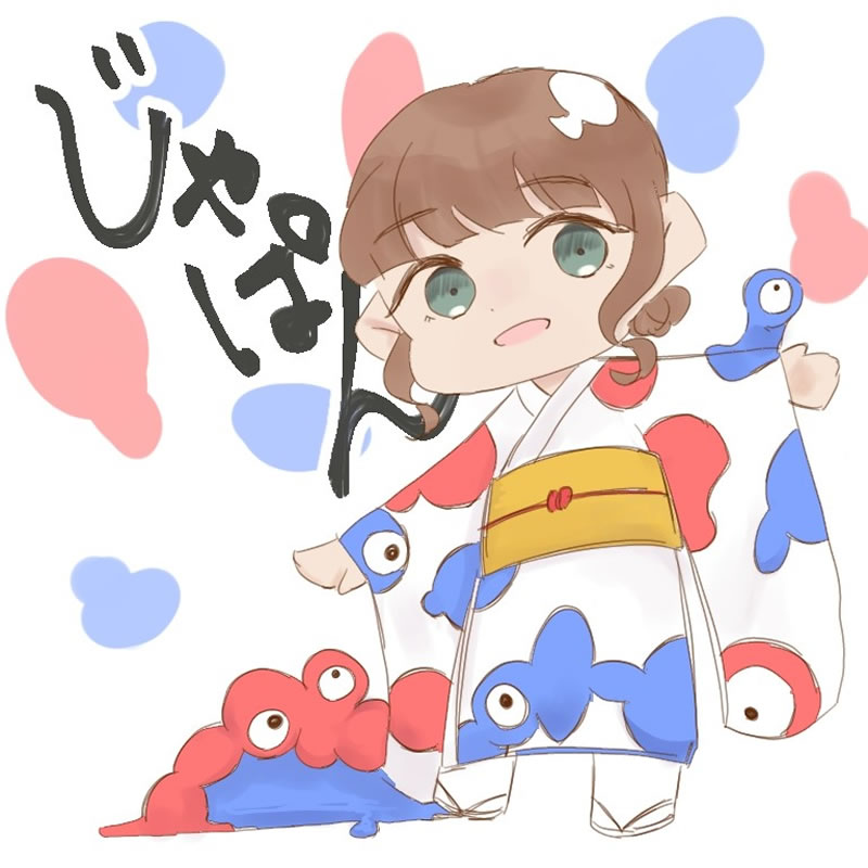 キャラクター名：さくら【日本】（かに缶 様）：大阪・関西万博のキャラクター・イラスト展示会